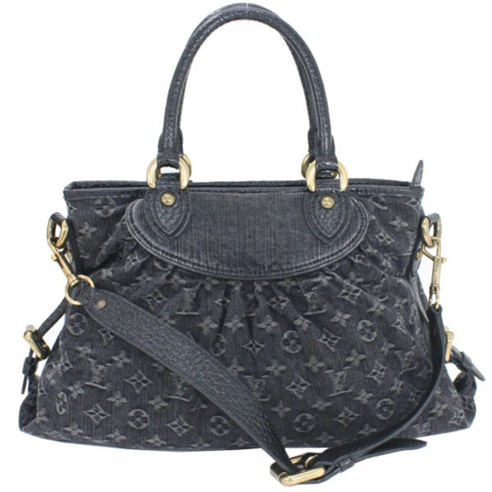 LOUIS VUITTON Neo Cabby Monogram Denim Black 2way Shoulder Bag